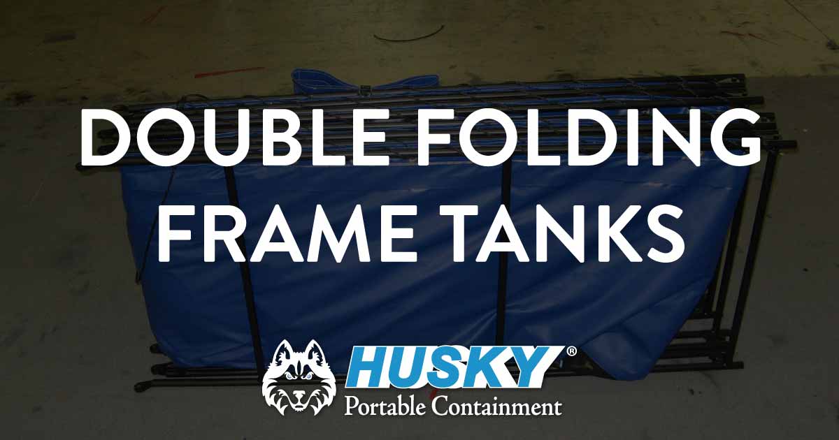 Double Folding Frame Water Tanks Husky Portable Containment