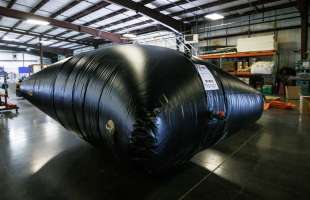 Husky Portable Containment grey water storage bladder tank