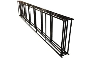 A Black Steel Frame for a folding tank