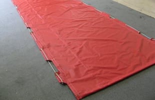 Hose bed cover on truck