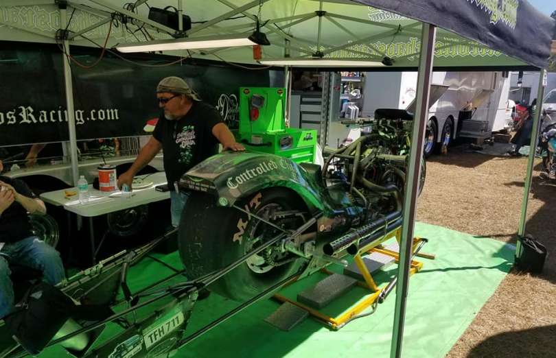 The custom pit mat Husky made for Controlled Chaos racing