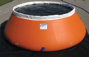 Filled orange self supporting tank