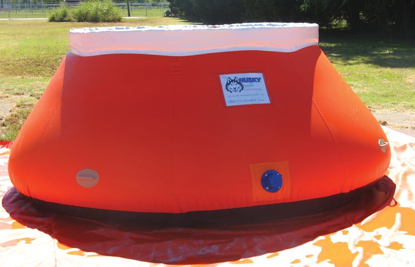 a high sided self supporting tank on a ground cover