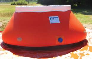 a high sided self supporting tank on a ground cover