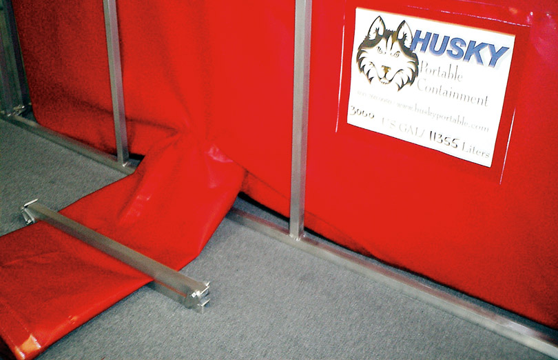 Husky Quick Release Drain Tube Clamp in use