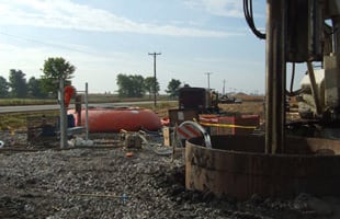 Husky Self Supporting tank on the job