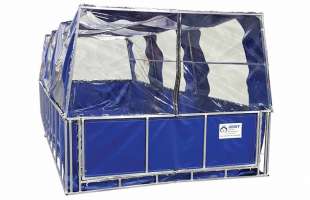a Husky Portable Wash Bay with a roof