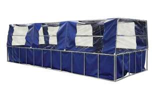 a Husky Portable Wash Bay with a roof