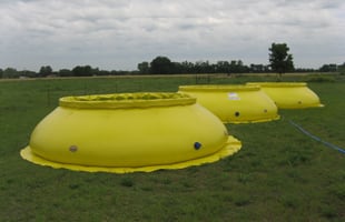 Multiple Husky Self Supporting Tanks with ground covers