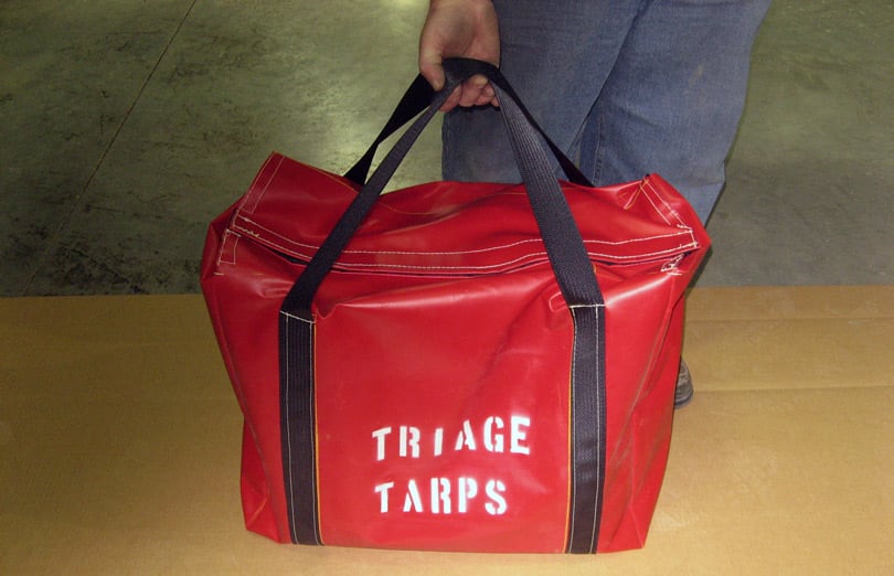 Triage tarp storage bag
