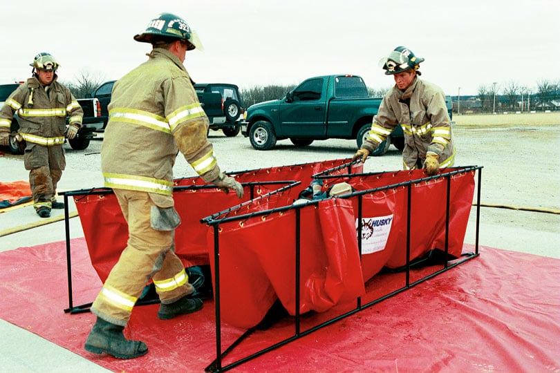Setting up and tearing down a husky portable folding frame tank is easy by design