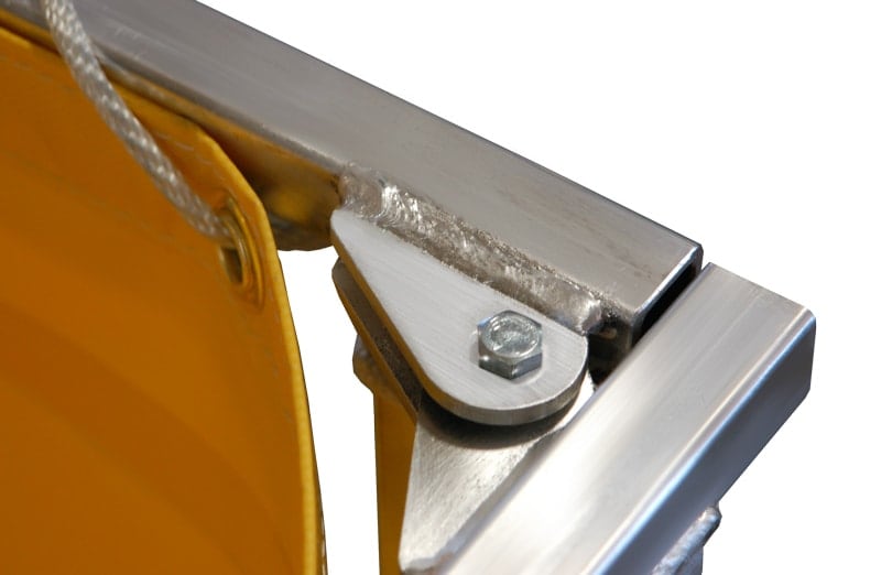 A close up of our pinch free frame design