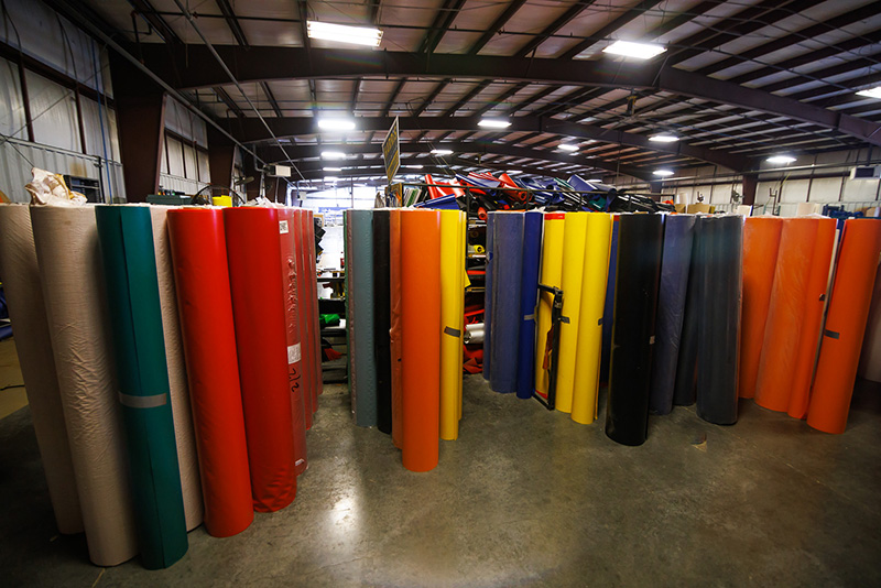 Rolls of EXLON tank liner material