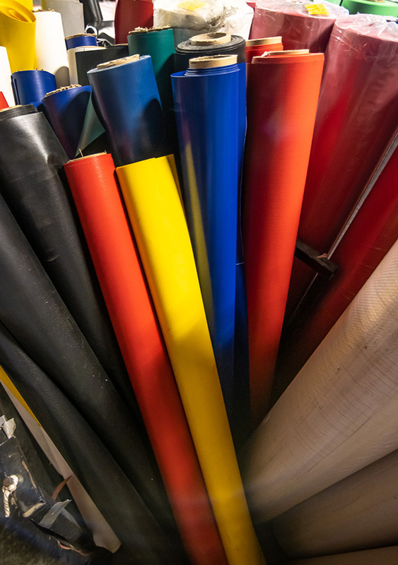 Rolls of EXLON tank liner material