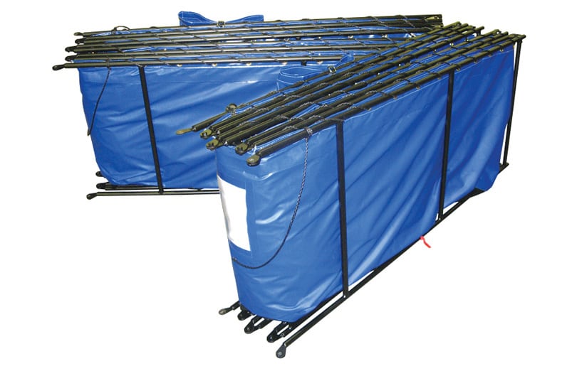 Double Folding Frame Water Tanks Husky Portable Containment Reduce Tank Storage With Folding Frame Tanks That Fold In Half