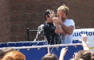 Husky® Baptismal tank in use.